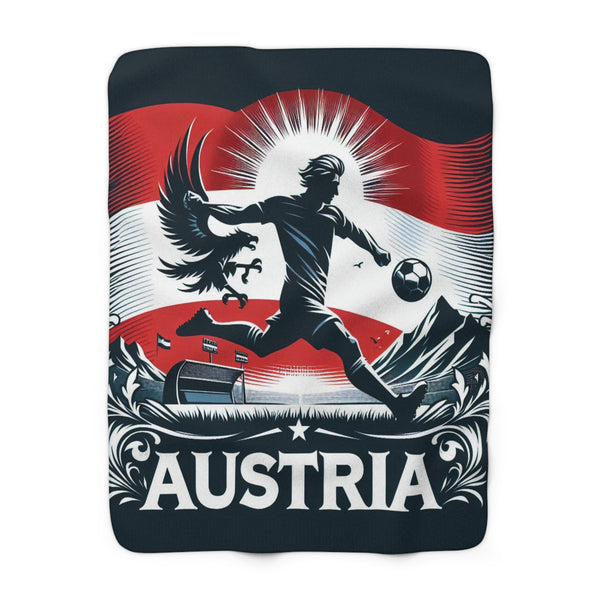 Flag Village Austria Sporting Flag Sherpa Blanket