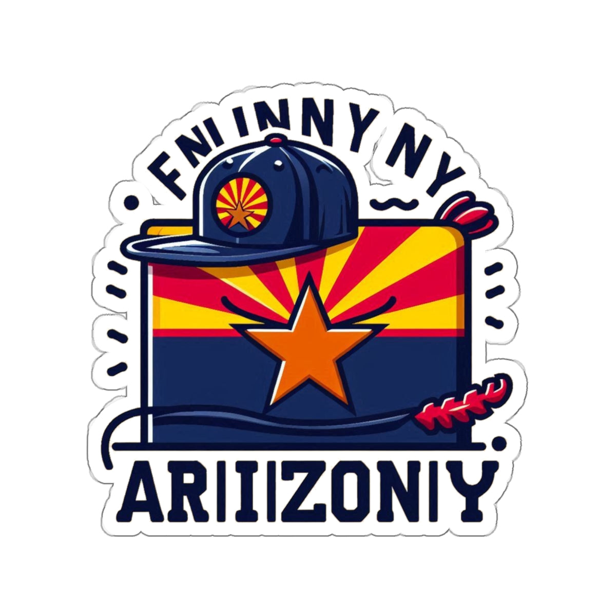Flag Village USA Arizona State Flag Sticker 2", 3", 4", 6" AZ01
