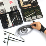 Flag Village 70 Pieces Iron Box Sketch Pencil Set Art Supplies