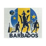 Flag Village Barbados Sporting Flag Jigsaw Puzzle