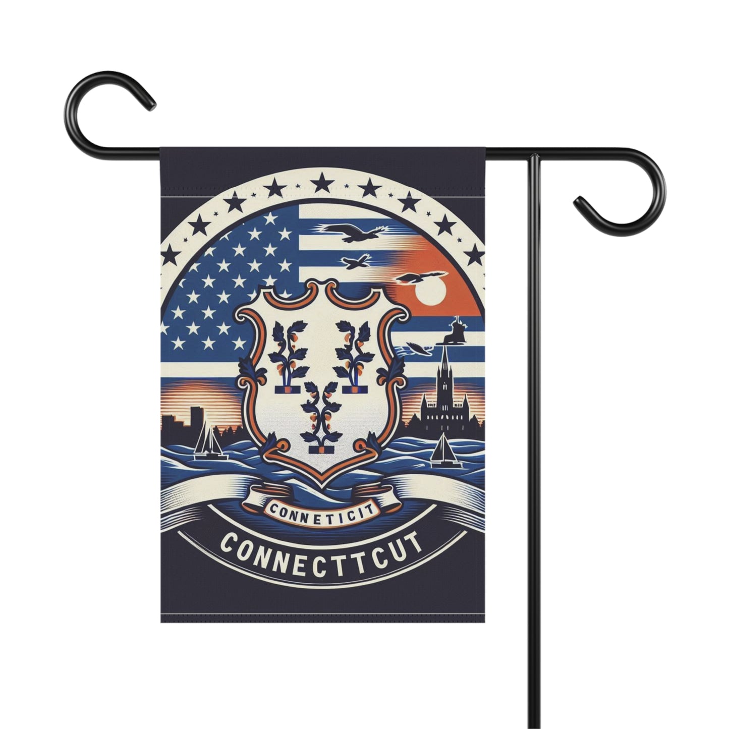 Flag Village Connecticut State Flag Sporting Garden & House Banner CT0004