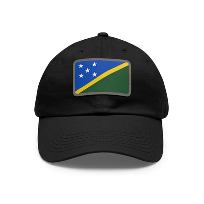 Flag Village Solomon Islands Flag Hat Cap with Leather Patch