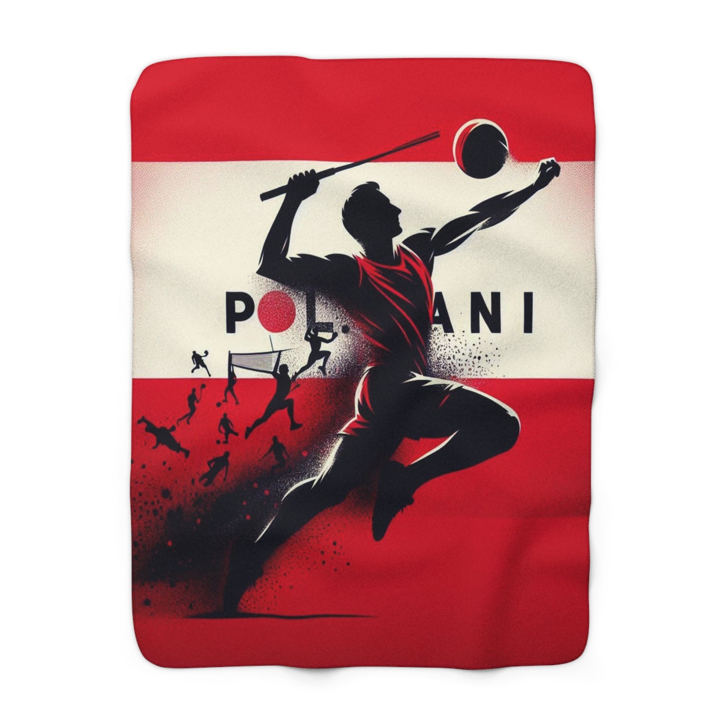Flag Village Poland Sporting Flag Sherpa Fleece Blanket POL0009
