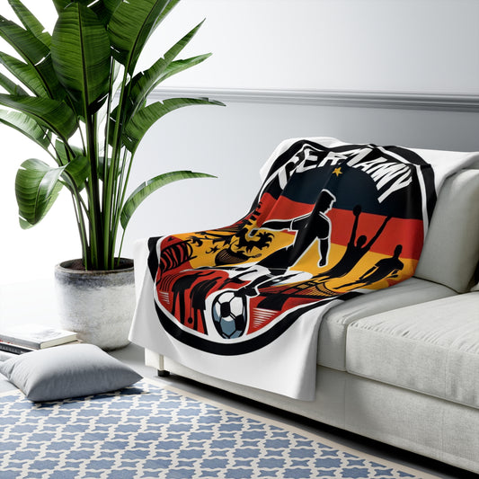 Flag Village Germany Sporting Flag Sherpa Fleece Blanket DEUO010