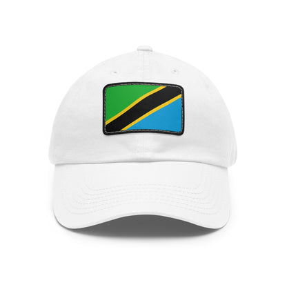 Flag Village Tanzania Flag Hat Cap with Leather Patch