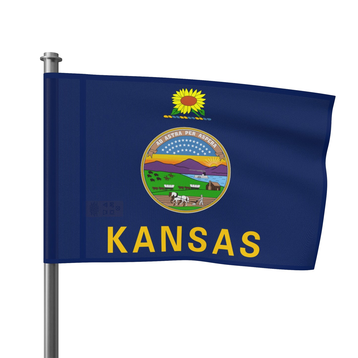 Flag Village USA Kansas State Flag 18" x 12" / 36" x 24" / 60" x 36"