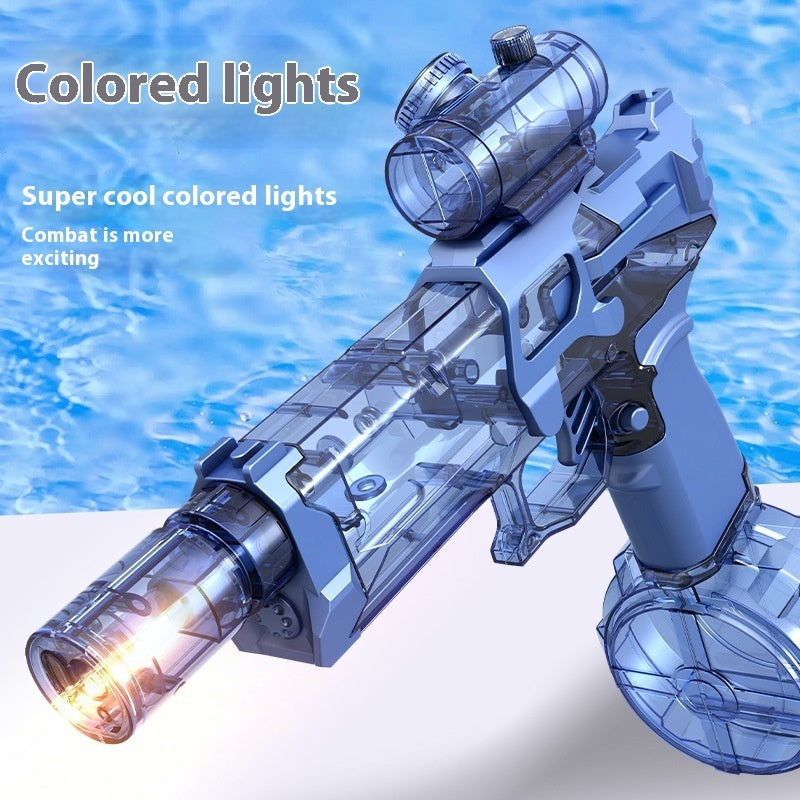 Flag Village Fire Rat Electric Water Pistol Cool Light Full Automatic Water Spray Gun Summer Toy Sports Entertainment Children Gifts AC223