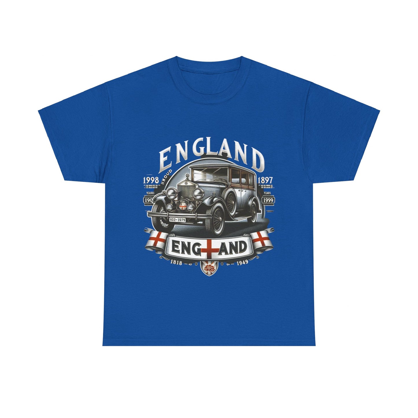 Flag Village UK Vintage Car Flag T-SHIRT Heavy Cotton Tee UK0013