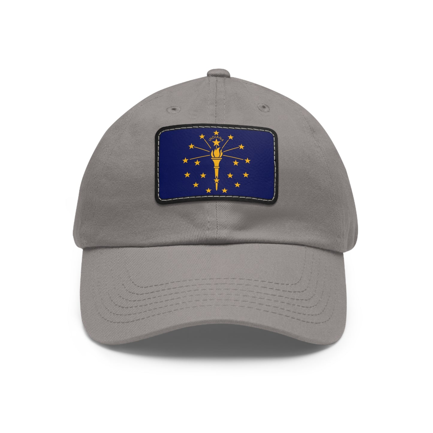 Flag Village USA Indiana State Flag Hat Cap with Leather Patch
