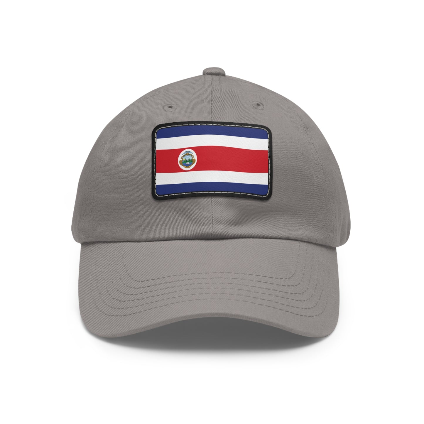 Flag Village Costa Rica Flag Hat Cap with Leather Patch