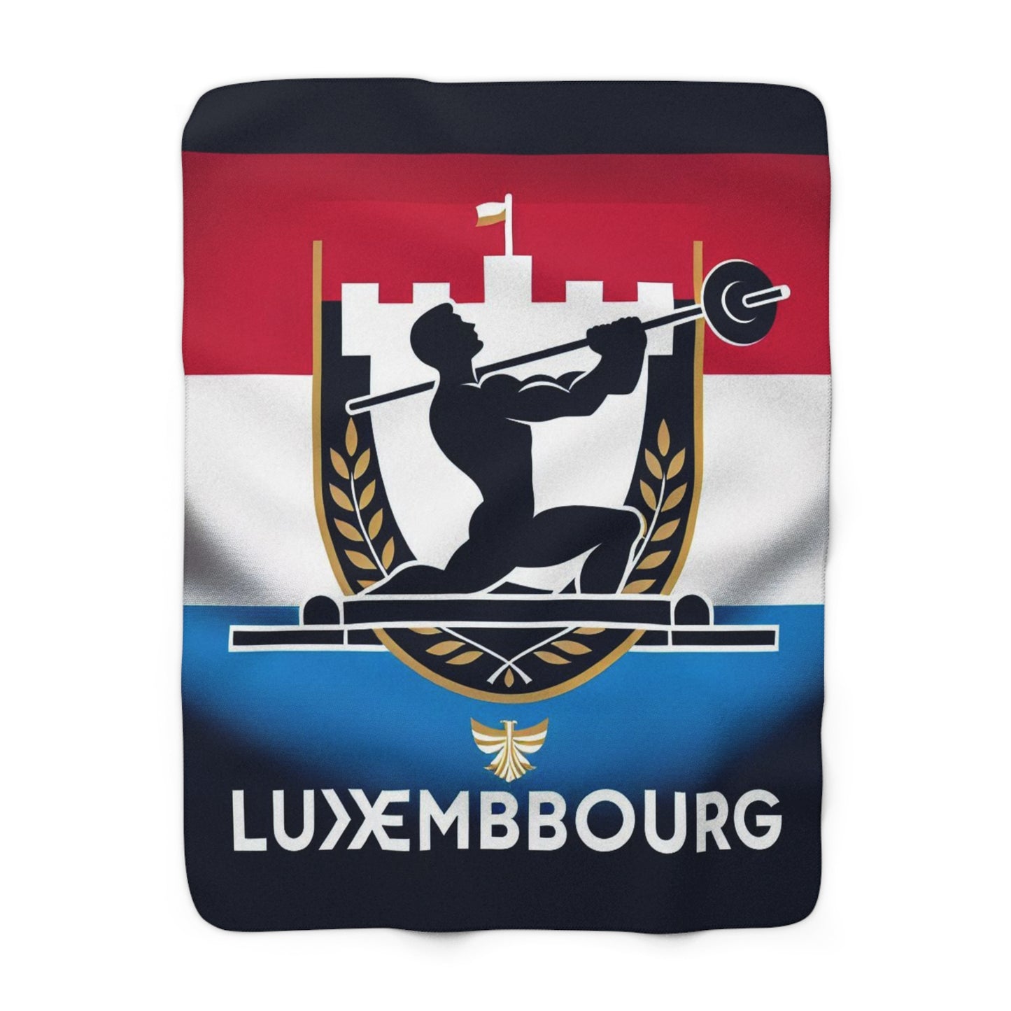 Flag Village Luxembourg Sporting Flag Sherpa Fleece Blanket LUX0008