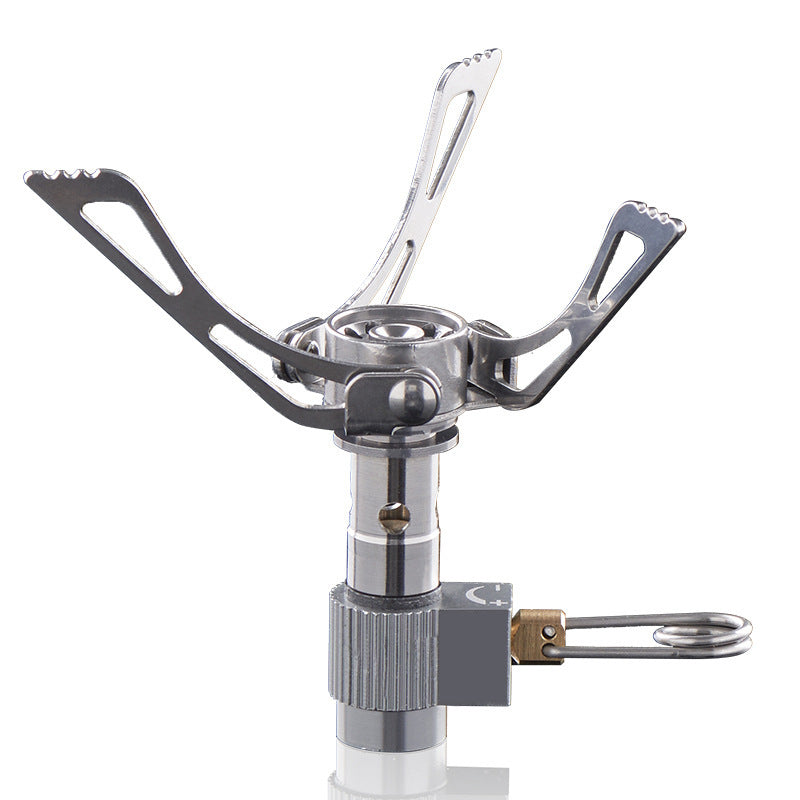 Flag Village Portable Folding Mini Camping Stove Outdoor Gas Stove Survival Furnace Stove 3000W Pocket Picnic Cooking Gas