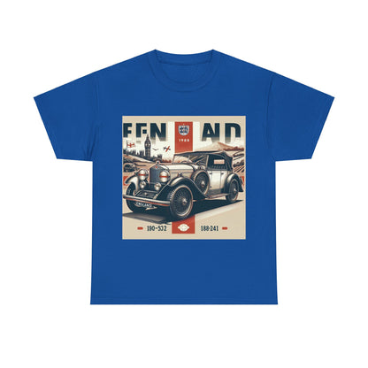 Flag Village UK Vintage Car Flag T-SHIRT Heavy Cotton Tee UK0021