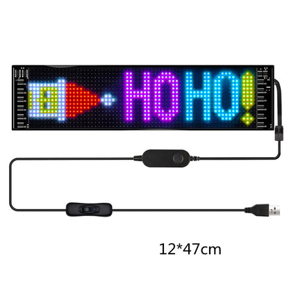 Flag Village Auto Tools Programmable Car LED Sign LED Full-color Advertising Screen Ultra-thin Display Screen Custom Text Pattern Animation Display Car