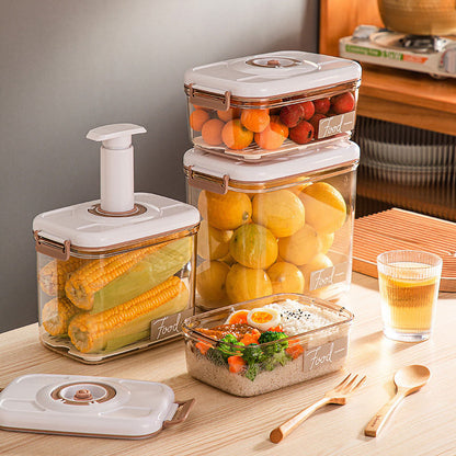 Flag Village Food Vacuum Storage Box With Free Vacuum Kitchen Sealer Container Transparent Organization Sealed Tank Cans Lunch Box Gift