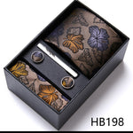 Flag Village Men's Business Formal Tie Six-piece Set Gift Box