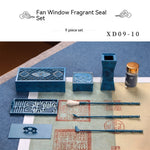 Flag Village Burnt Blue Citron Set Gift Box Incense Tools