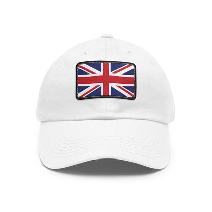 Flag Village United Kingdom Flag Hat Cap with Leather Patch