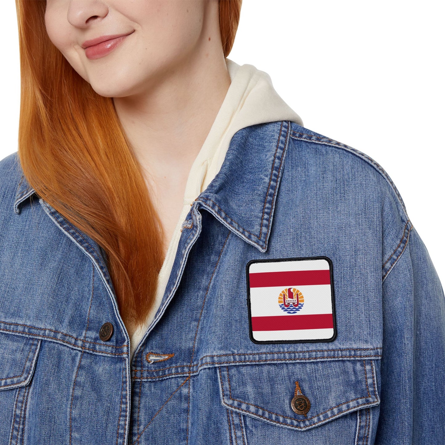 Flag Village Polynesia(French Polynesia) Flag Embroidery Iron-On Patches