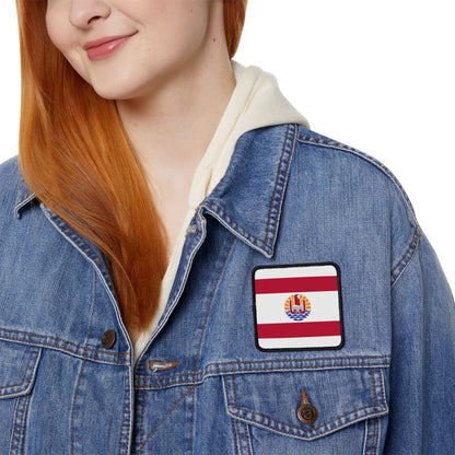 Flag Village Polynesia(French Polynesia) Flag Embroidery Iron-On Patches
