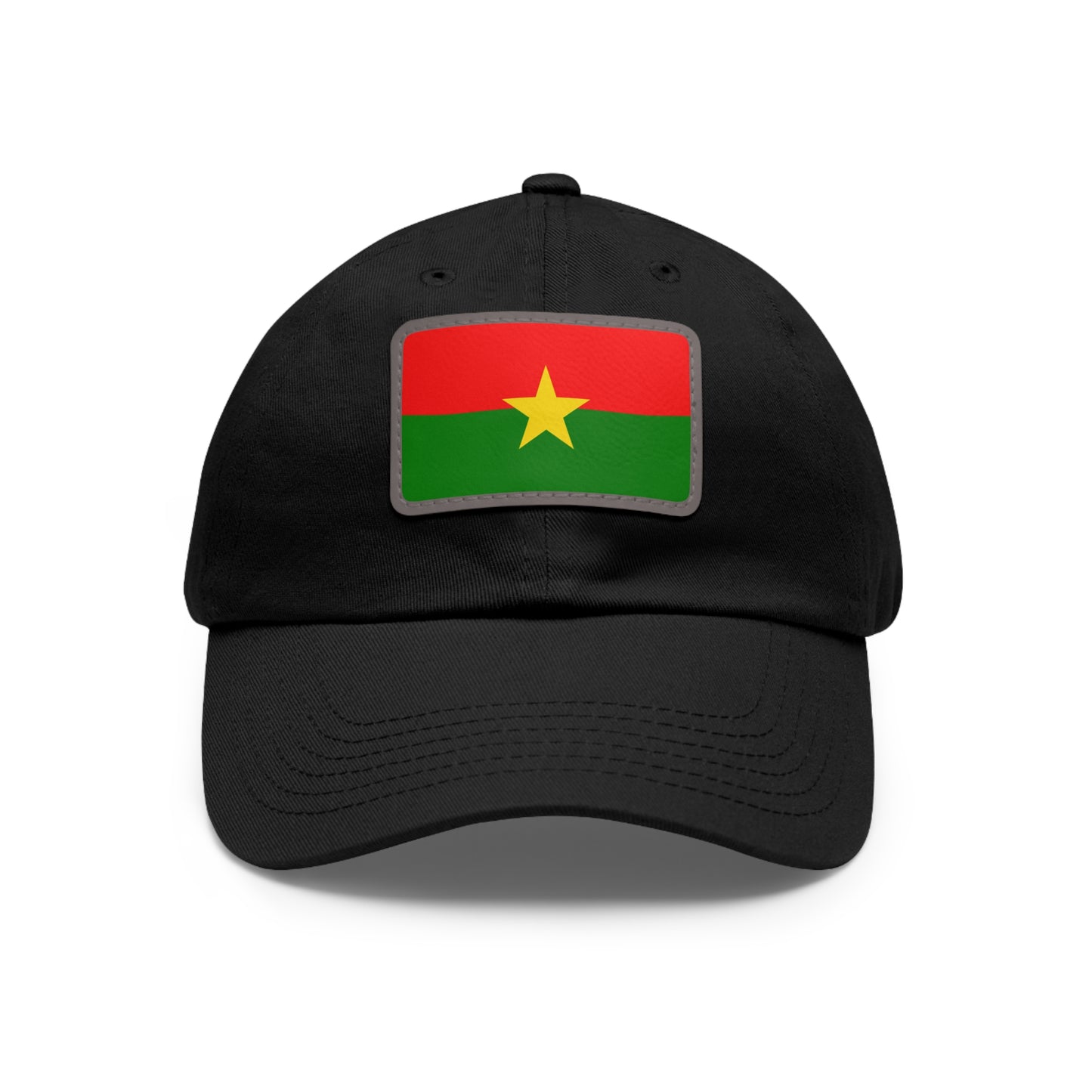 Flag Village Burkina Faso Flag Hat Cap with Leather Patch