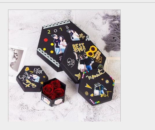 Flag Village Surprise explosion box manual diy photo album creative photo custom hot vibrato with the same paragraph birthday gift