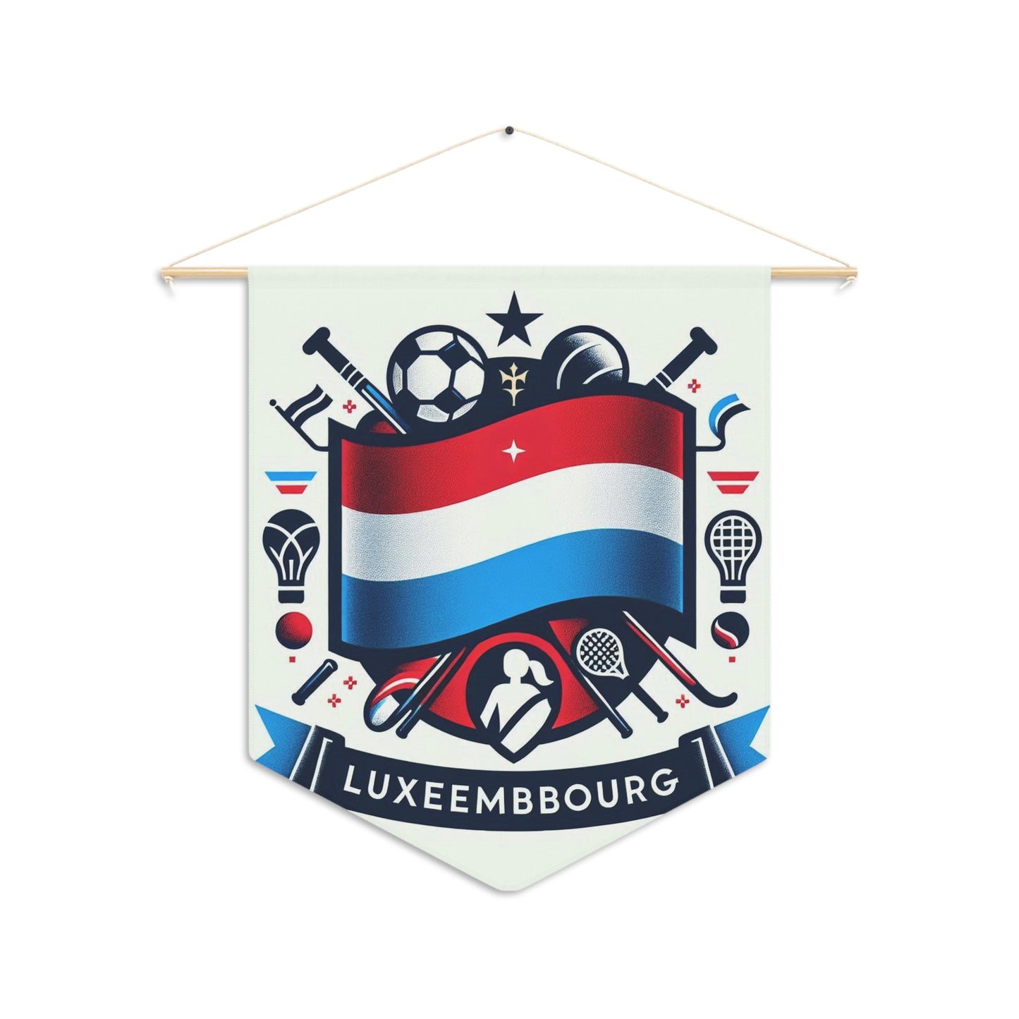 Flag Village Luxembourg Flag Pennant Sporting Home Wall decoration LUX0002