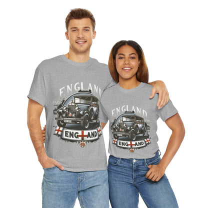 Flag Village UK Vintage Car Flag T-SHIRT Heavy Cotton Tee UK0013