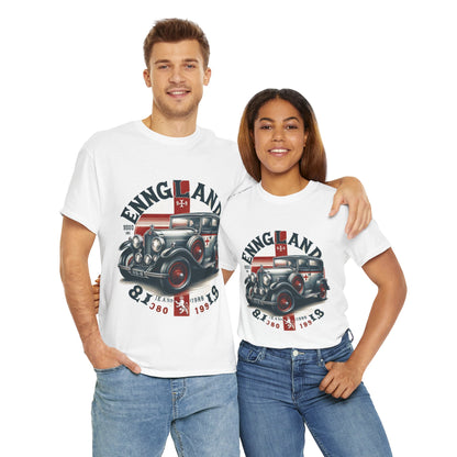 Flag Village UK Vintage Car Flag T-SHIRT Heavy Cotton Tee UK0016
