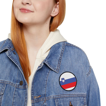 Flag Village Slovenia Flag Embroidery Iron-On Patches