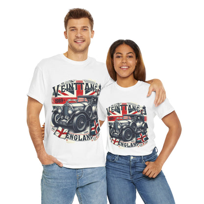 Flag Village UK Vintage Car Flag T-SHIRT Heavy Cotton Tee UK0006