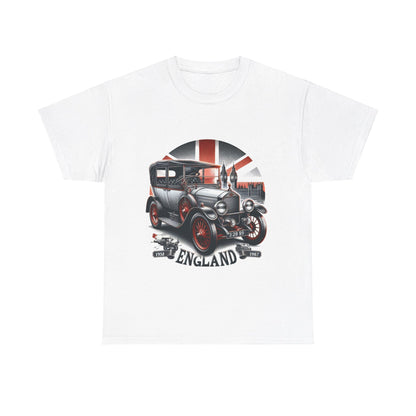 Flag Village UK Vintage Car Flag T-SHIRT Heavy Cotton Tee UK0014