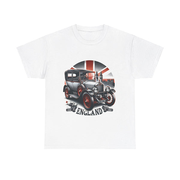 Flag Village UK Vintage Car Flag T-SHIRT Heavy Cotton Tee UK0014