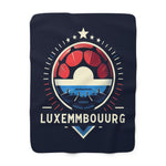 Flag Village Luxembourg Sporting Flag Sherpa Fleece Blanket LUX0009