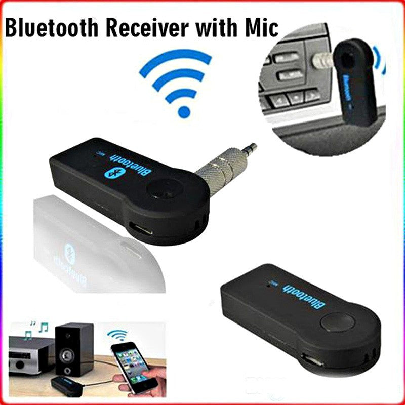 Flag Village Auto Tools Handfree Car Bluetooth Music Receiver Universal 3.5mm Streaming A2DP Wireless Auto AUX Audio Adapter With Mic For Phone MP3