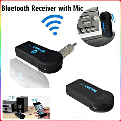 Flag Village Auto Tools Handfree Car Bluetooth Music Receiver Universal 3.5mm Streaming A2DP Wireless Auto AUX Audio Adapter With Mic For Phone MP3