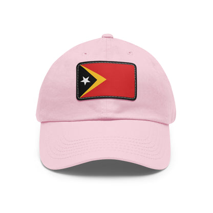 Flag Village Timor(East Timor) Flag Hat Cap with Leather Patch