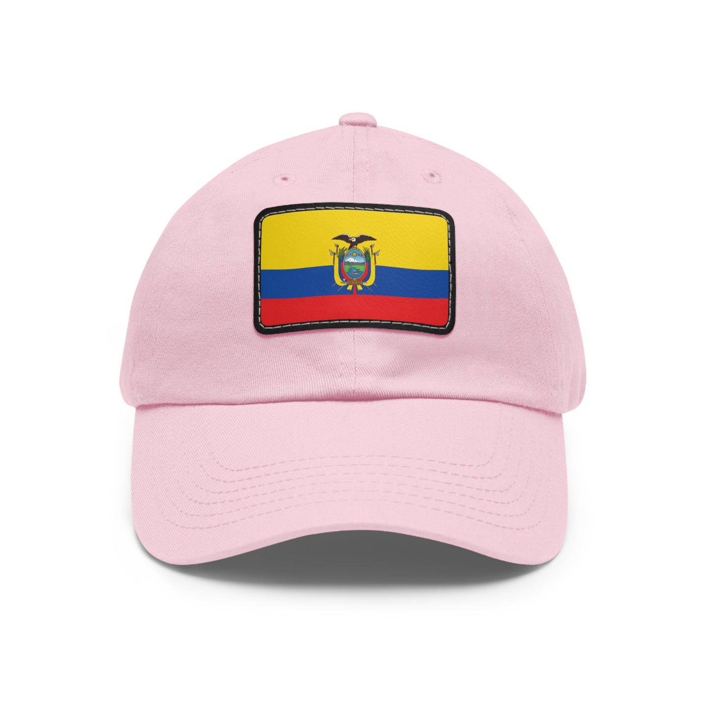 Flag Village Ecuador Flag Hat Cap with Leather Patch