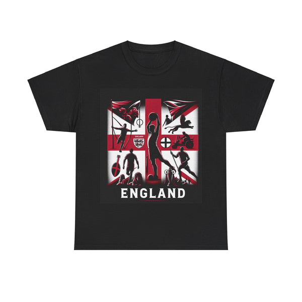 Flag Village England Sporting Flag T-SHIRT Heavy Cotton Tee GBR0005