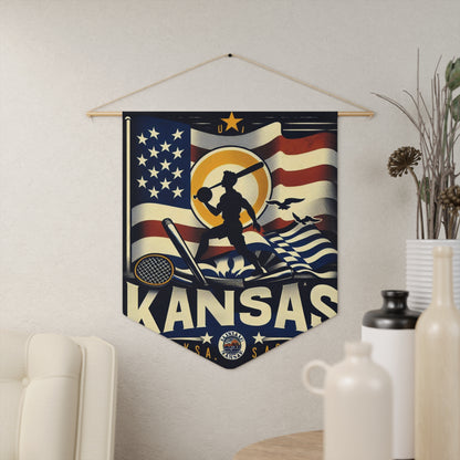 Flag Village Kansas State Flag Pennant Sporting Home Wall decoration KS0002