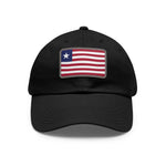 Flag Village Liberia Flag Hat Cap with Leather Patch