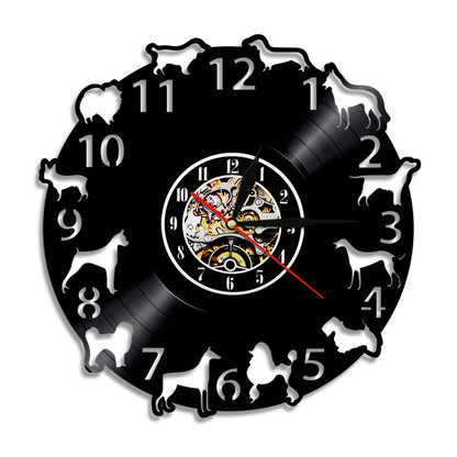 Flag Village Wall Clock Dog Breed Gifts