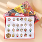 Flag Village New Christmas Ornaments Children's Gift Box Countdown Calendar Gift Box Advent Golden Bracelet Necklace Blind Box Set
