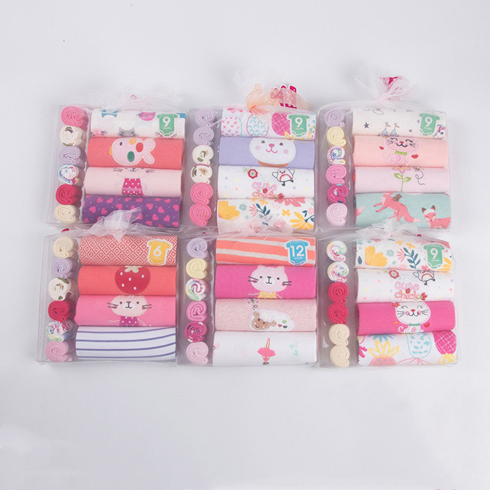 Flag Village Short Sleeve Triangle Baby Clothes Gift Box
