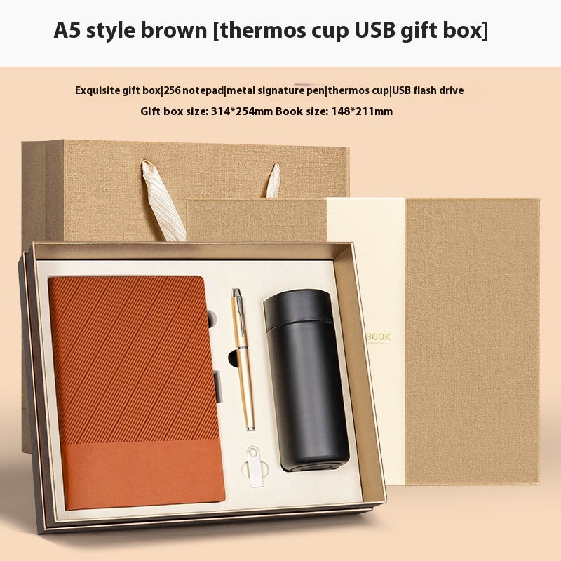 Flag Village Notebook Gift Box Vacuum Cup Set Business Gift Company Activity High-end Practical Gift