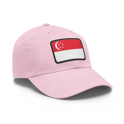 Flag Village Singapore Flag Hat Cap with Leather Patch