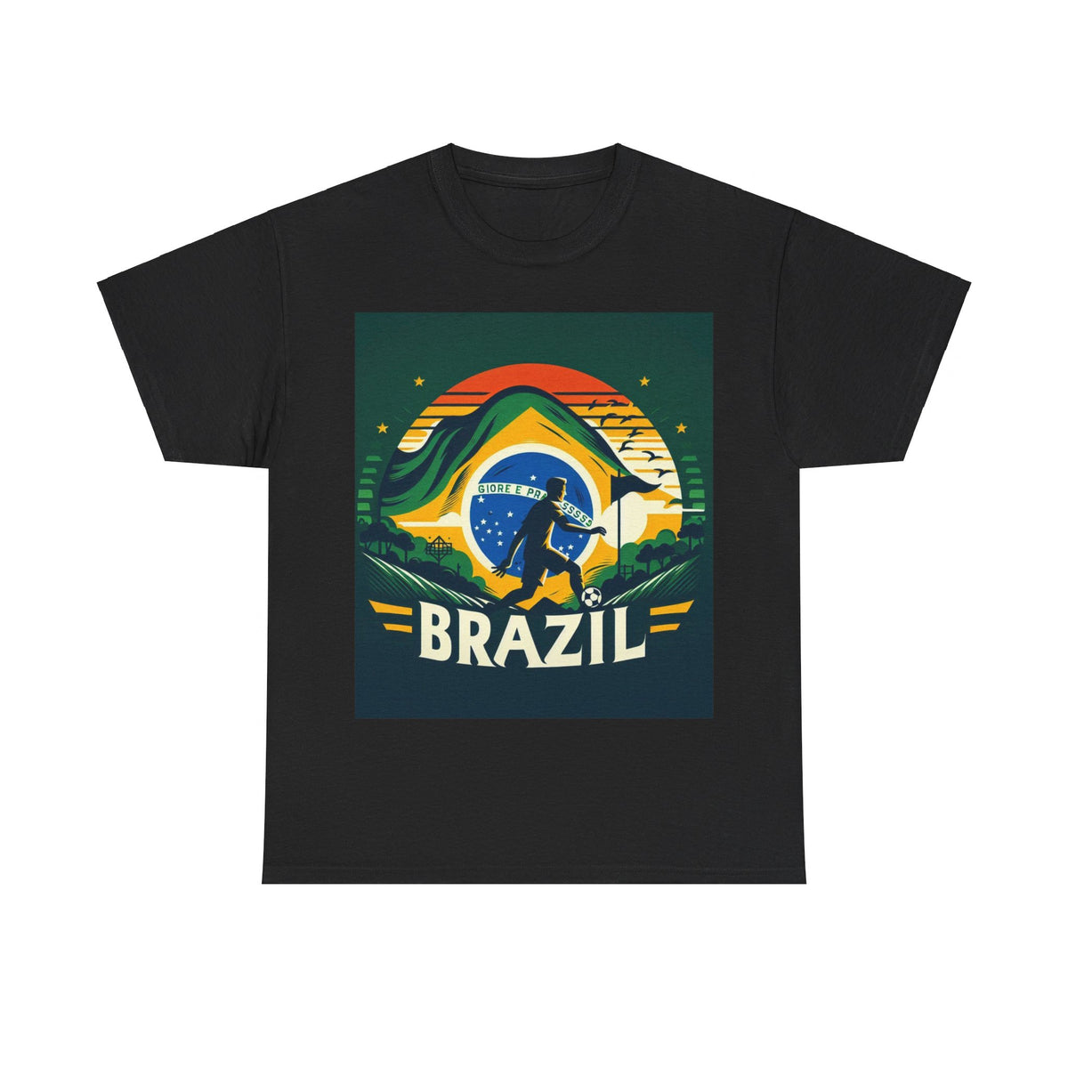 Flag Village Brazil Sporting Flag T-SHIRT Heavy Cotton Tee BRA0013