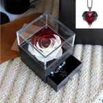 Flag Village Valentines Day Gift Women Rose Jewelry Box Dried Flower Real Flowers Eternal Roses In Box