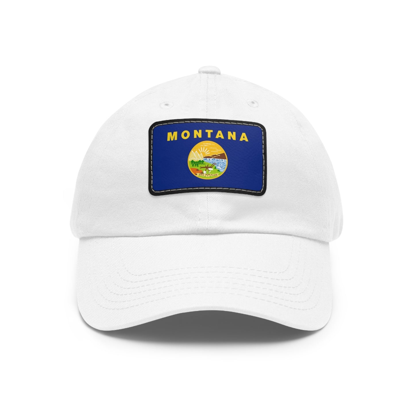 Flag Village USA Montana State Flag Hat Cap with Leather Patch