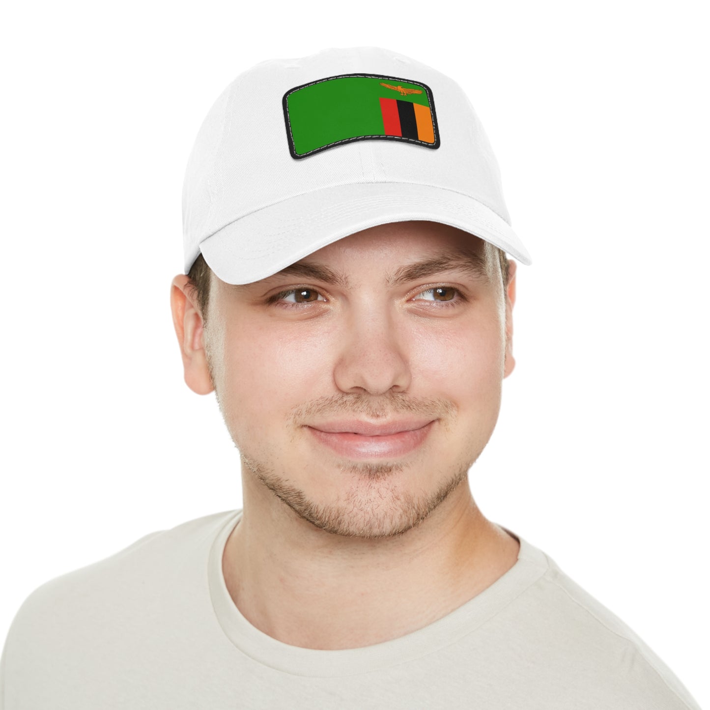 Flag Village Zambia Flag Hat Cap with Leather Patch